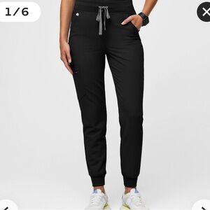 Figs high waisted Zamora jogger scrubs black medium
